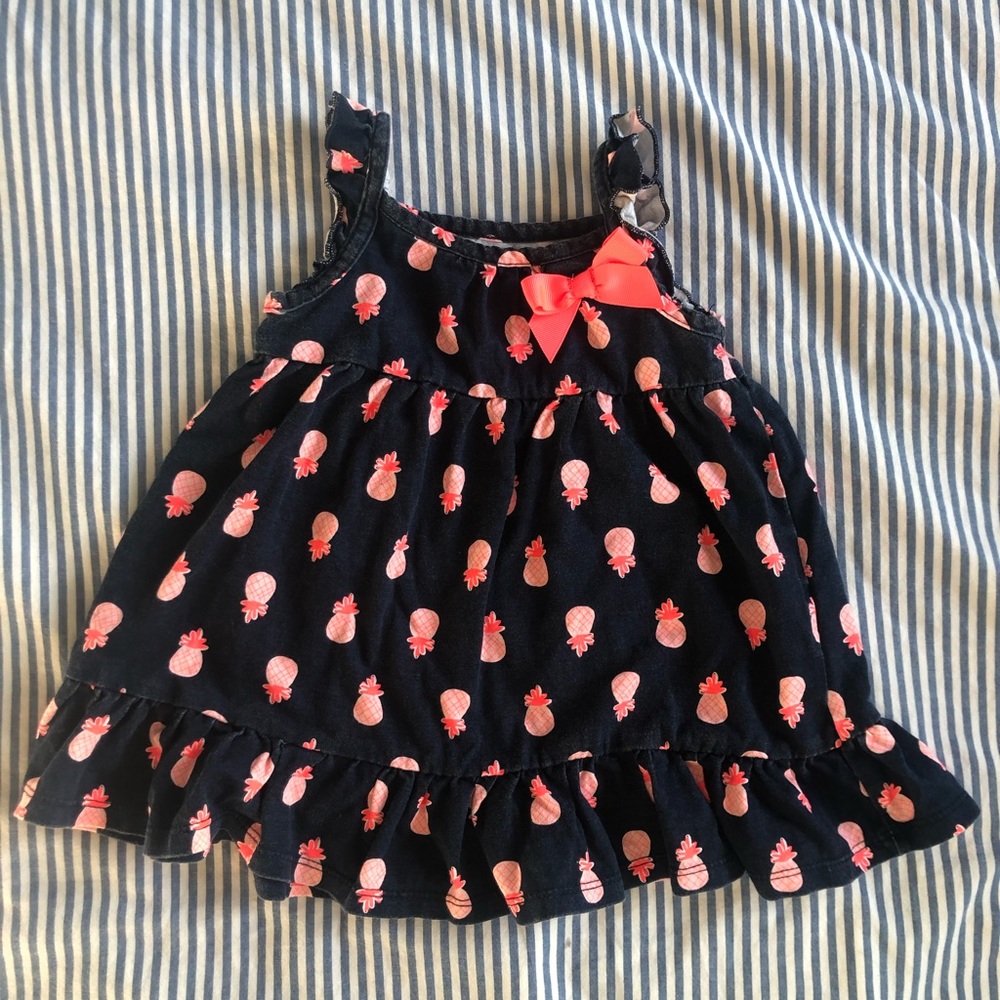 Carters 9M Pineapple Dress with Bonus Organic Onsi